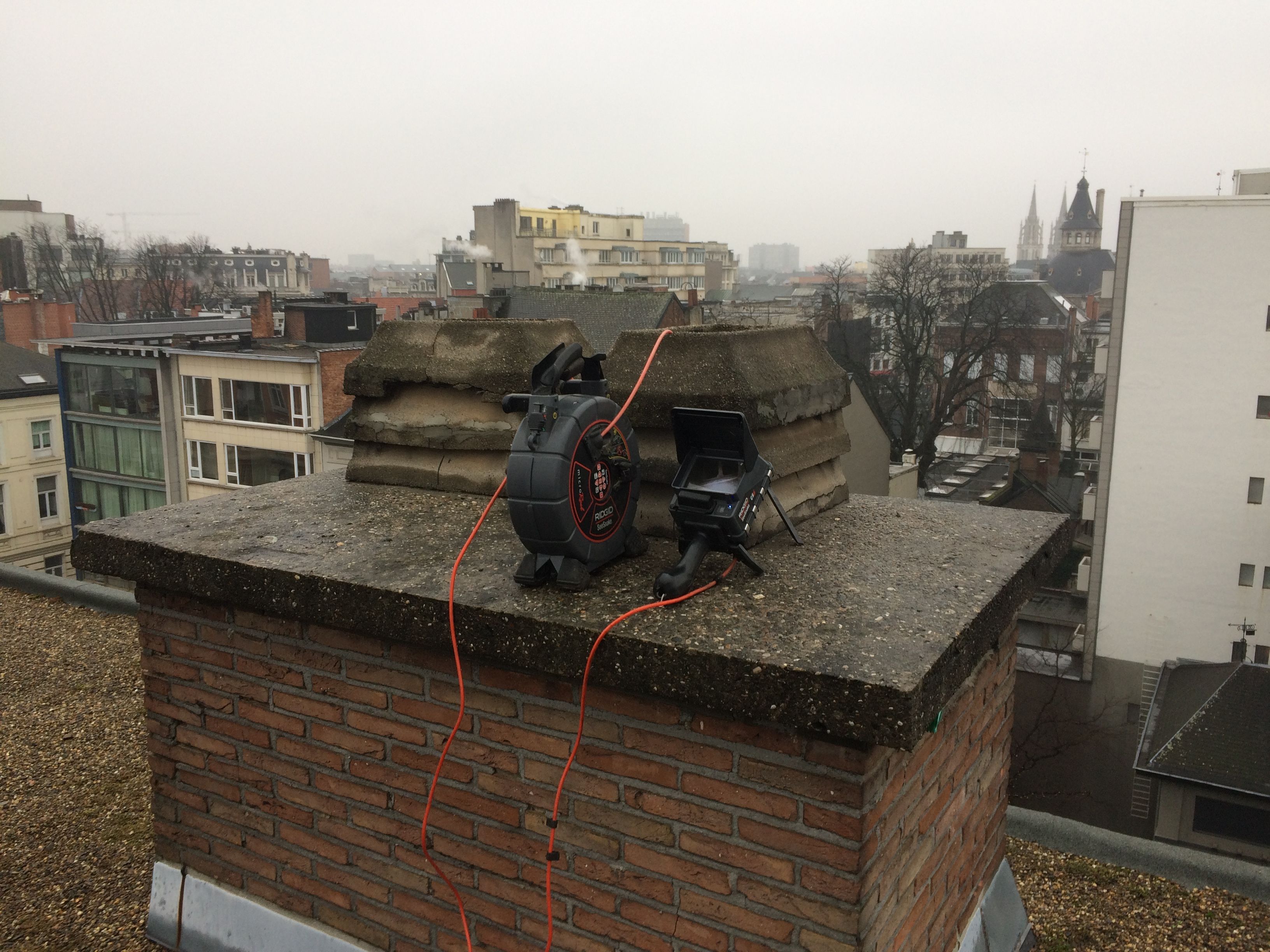 Schoorsteen camera onderzoek