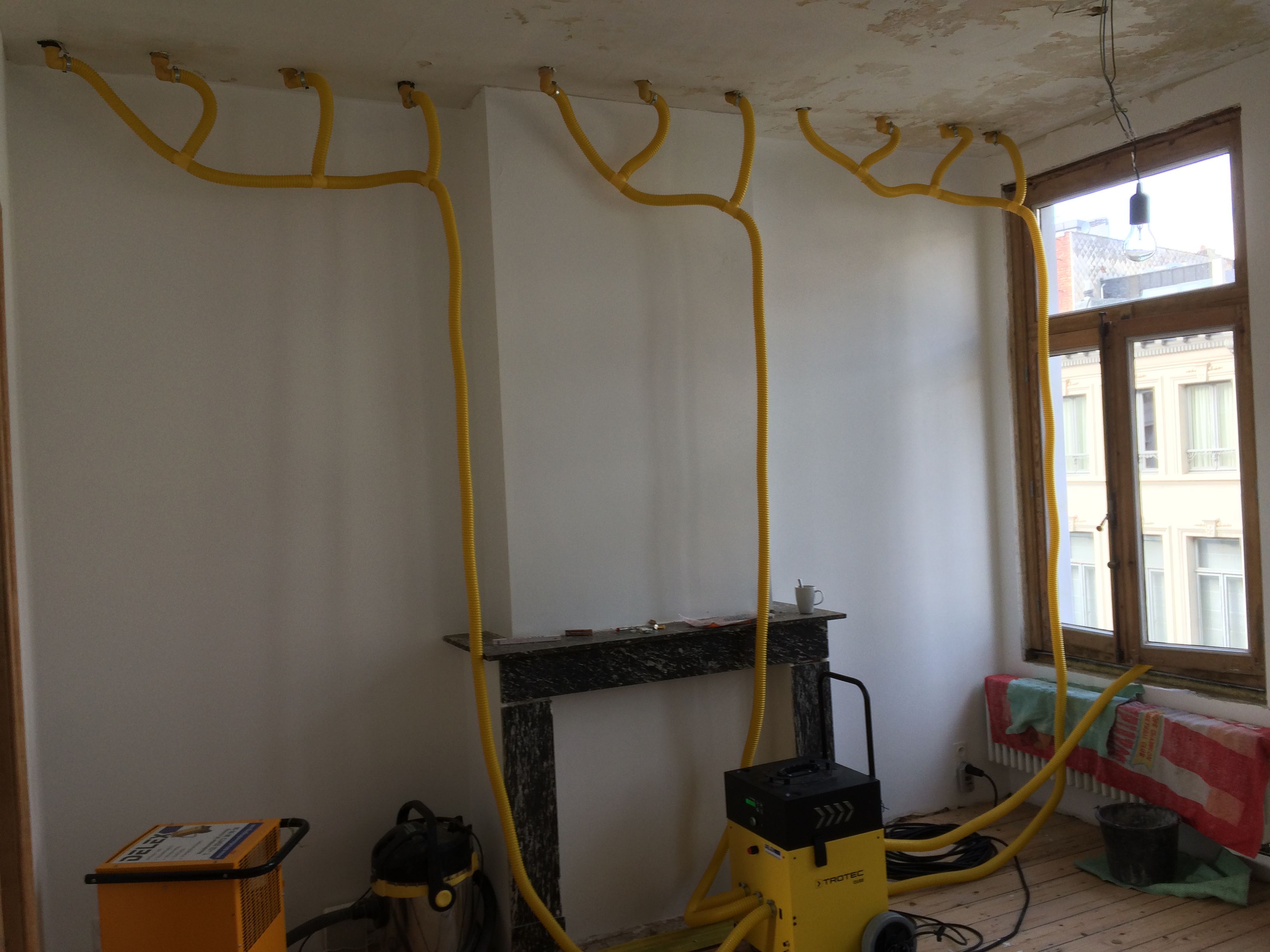 Zwevend / Gyproc plafond drogen